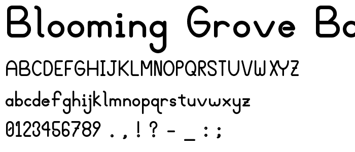 Blooming Grove Bold font